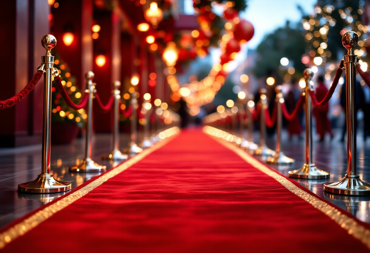 Celebrità in abiti eleganti ai Baftas 2025