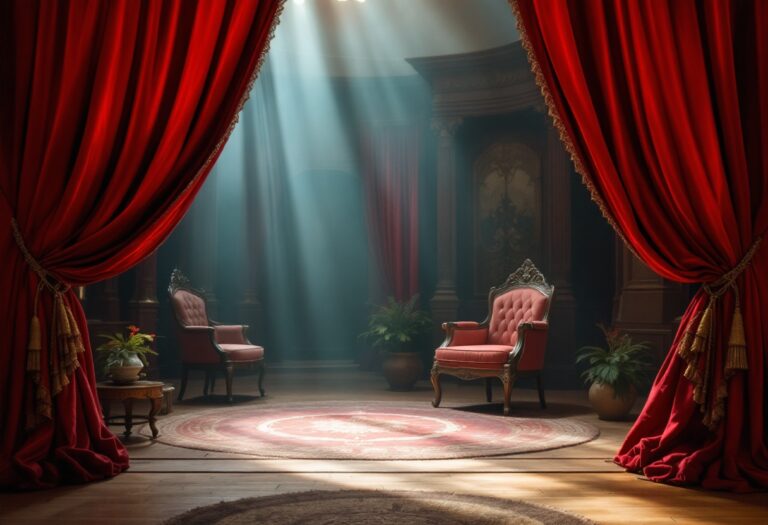 Actors performing in a live soap opera episode