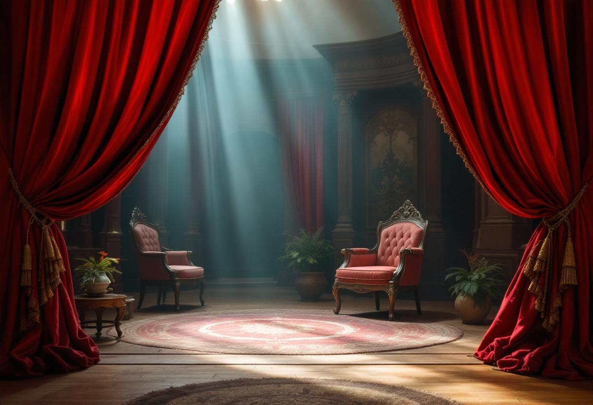 Actors performing in a live soap opera episode
