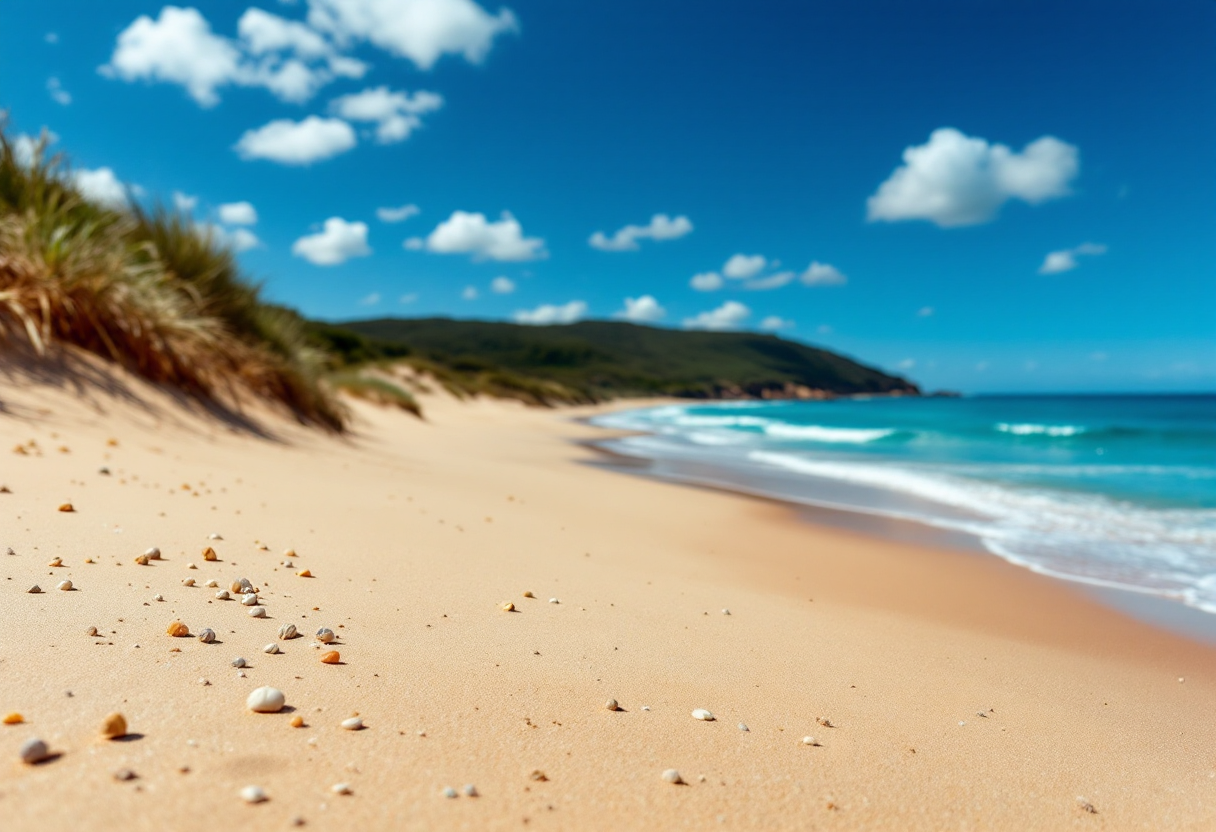 Four-wheel drive vehicle on an Australian beach