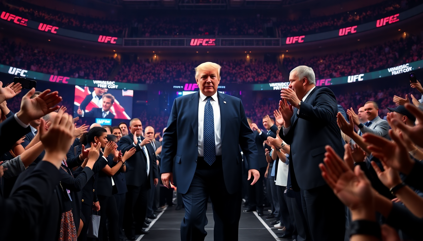 donald trump makes a grand entrance at ufc 316 1749384619