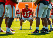 travis kelce intervenes in chiefs training camp scuffle python 1753980635
