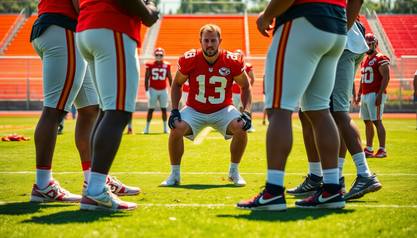 travis kelce intervenes in chiefs training camp scuffle python 1753980635